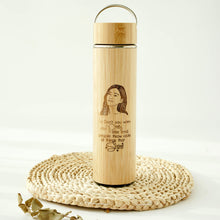 Load image into Gallery viewer, Personalized Bamboo Thermal Flask