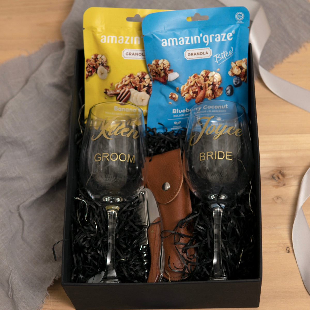 Personalized Couple Wine Glass Set nsjstylishstore