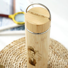 Load image into Gallery viewer, Personalized Bamboo Thermal Flask