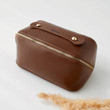 Load image into Gallery viewer, Relaxing Self Care Set (Leather Toiletry Bag, Towel, Mirror, Bath Bomb, Manicure Set, Massage Comb, Eye Mask/Soap Bar)