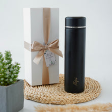 Load image into Gallery viewer, Personalized 316 Vacuum Flask With Temperature Display (Black) 6-month warranty