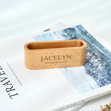 Load image into Gallery viewer, Personalized Wooden Name Card Holder For Desk Display