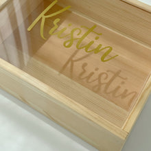 Load image into Gallery viewer, Personalized Name Wooden Box with Acrylic cover