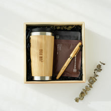 Load image into Gallery viewer, Office Gift Set #03 - Coffee Mug Tumbler, Bamboo Gel Pen, Coffee