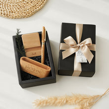 Load image into Gallery viewer, Office Gift Set #2 (Wooden Pen, Desk Name Card Holder, Phone Holder)