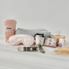 Load image into Gallery viewer, Travel Luggage Gift Set #1 (Neck Pillow, Towel, Humidifier, Candle, Soap Bar)