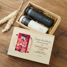 Load image into Gallery viewer, Personalized Couple Tea Influser Flask set with wooden box