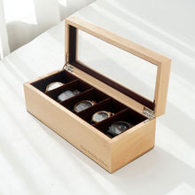 Load image into Gallery viewer, Personalized 5 Slots Beechwood Watch Box