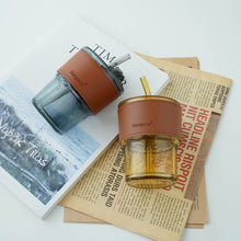 Load image into Gallery viewer, Personalized Portable Glass Cup with lid and straw