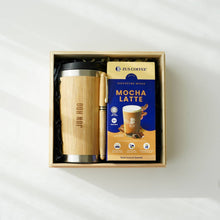 Load image into Gallery viewer, Office Gift Set #03 - Coffee Mug Tumbler, Bamboo Gel Pen, Coffee