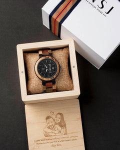 Personalized Wooden Watch – ColorL001AB (1 year warranty)