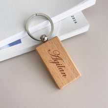 Load image into Gallery viewer, Personalized  Wooden Name Keychain
