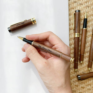 Personalized Walnut Wood Pen Set