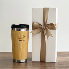 Load image into Gallery viewer, Personalized Bamboo Travel Coffee Mug Tumbler (Can add name or emoji, no picture）
