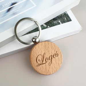 Personalized  Wooden Name Keychain