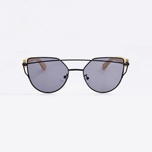 Load image into Gallery viewer, Personalized Bamboo Sunglasses- Cat-eye Black C011 (Clearance)