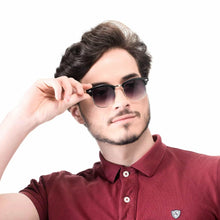 Load image into Gallery viewer, Personalized Bamboo Sunglasses- Clubmaster Black C017(clearance)