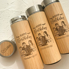 Load image into Gallery viewer, Personalized Bamboo Thermal Flask
