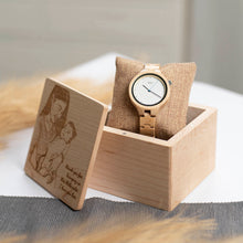 Load image into Gallery viewer, Personalized Wooden Watch – Joven Maple (1 year warranty)
