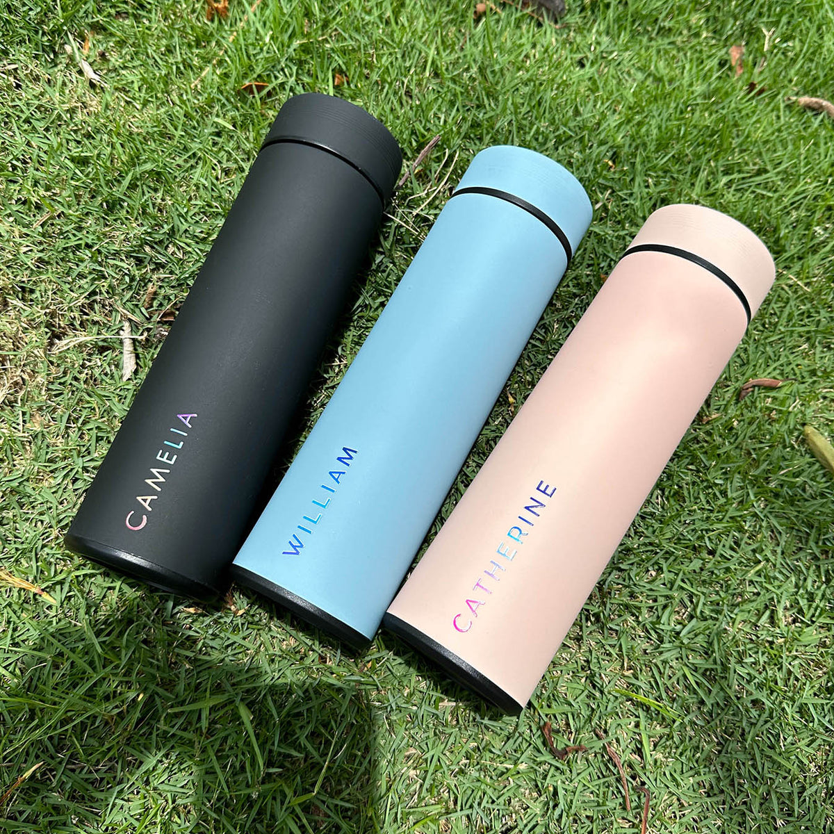 Personalized Vacuum Flask With Temperature Display (color name design) nsjstylishstore