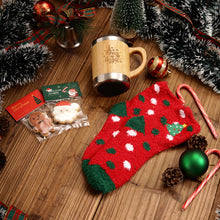 Load image into Gallery viewer, Christmas Gift Set #02 - Stainless Steel Mug with handle and lid, Socks, Scented Candle &amp; Cookies
