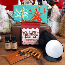 Load image into Gallery viewer, 2024: Christmas relaxing self-care set (leather toiletry bag+shampoo+shower gel+bath bomb+manicure set+massage tool+eye mask+mini mirror)
