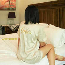 Load image into Gallery viewer, Personalized Silk Charmeuse Pyjama (Short Sleeve)
