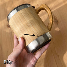 Load image into Gallery viewer, Bamboo Stainless Steel Mug with Lid and Handle (Clearance)
