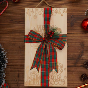 Christmas Gift Set #06-Wine, Glass, Christmas Tablecloth, Multipurpose wineopener, Wooden Box