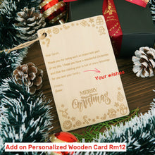 Load image into Gallery viewer, Christmas gift set #08 - Personalized Bamboo Gel Pen, Phone holder, Scented Candle/ Icing cookies/ Granola
