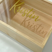 Load image into Gallery viewer, Personalized Name Wooden Box with Acrylic cover
