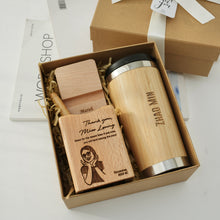 Load image into Gallery viewer, Office Gift Set #01- Coffee Mug Tumbler, Pen Holder, Bamboo Gel Pen, Phone Holder
