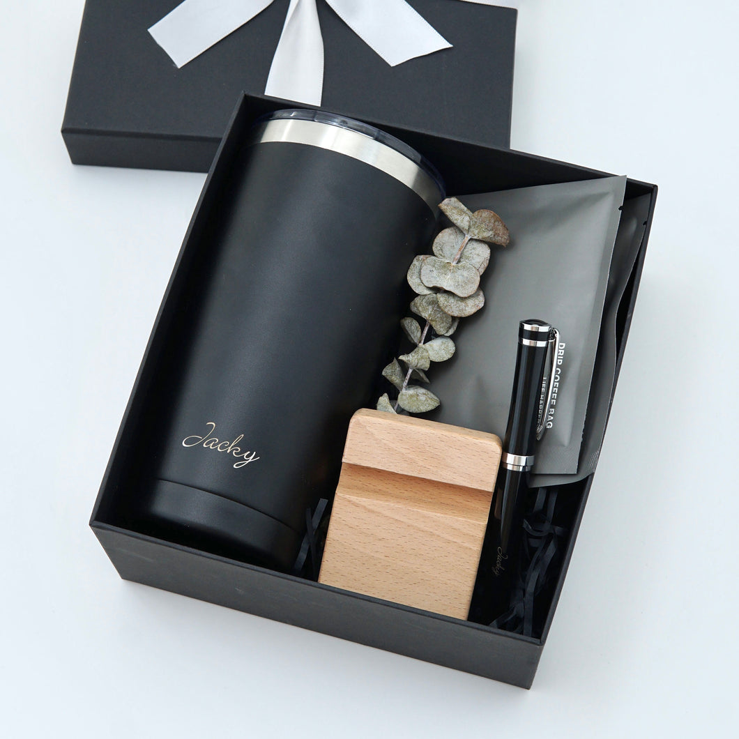 Classic gift set #5 ( Tumbler, Pen, Drip Coffee Bag, Speaker / Phone holder )