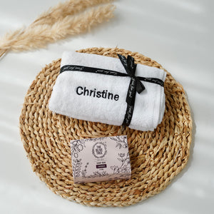 For Her #4 (Cup with coaster, towel, soap bar, massage comb, bath bomb)