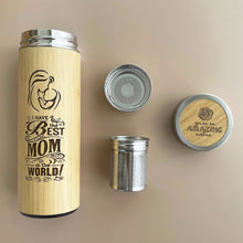Load image into Gallery viewer, For Her #12- Personalized Bamboo Thermal Flask and Bamboo Massage Hairbrush
