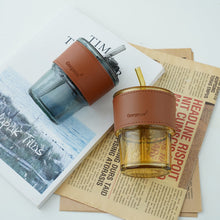 Load image into Gallery viewer, Portable Glass Cup with Lid and Straw (Clearance)

