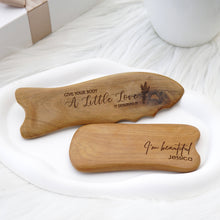 Load image into Gallery viewer, Personalized Wooden Scraping Board/Gua Sha Tool
