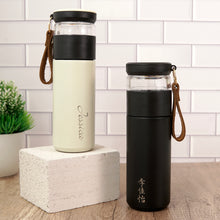 Load image into Gallery viewer, Personalized Couple Tea Influser Flask set with wooden box
