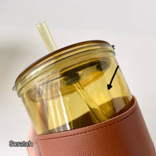 Load image into Gallery viewer, Portable Glass Cup with Lid and Straw (Clearance)
