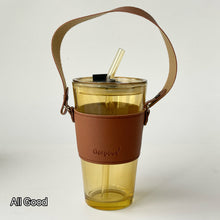 Load image into Gallery viewer, Portable Glass Cup with Lid and Straw (Clearance)
