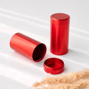 Aluminum Red Tea Container (Minor Defect)