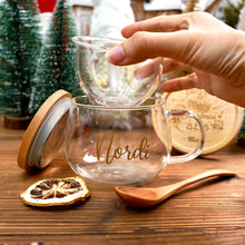 Load image into Gallery viewer, 2024: Christmas afternoon tea set: Glass tea cup+coaster+tea+spoon+honey+Christmas cookies
