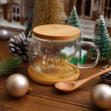 Load image into Gallery viewer, 2024: Christmas afternoon tea set: Glass tea cup+coaster+tea+spoon+honey+Christmas cookies
