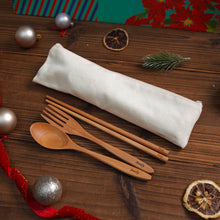 Load image into Gallery viewer, 2024: Christmas daily use set2: Water bottle+Cutlery Set+Pouch+Christmas Cookies
