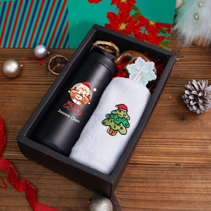 2024: Christmas daily use set: Water bottle+Hand Towel+Christmas Soy Candle