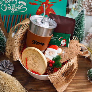 2024: Christmas Stainless Steel Cup Set (Cup+Coaster+Luggage tag+Coffee+Cookie)