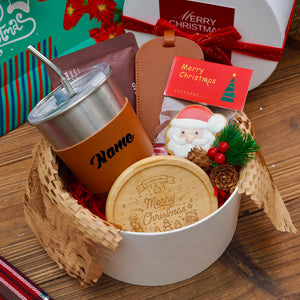 2024: Christmas Stainless Steel Cup Set (Cup+Coaster+Luggage tag+Coffee+Cookie)