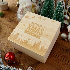 2024: Christmas Coffee Lover Wooden Box Set (Mug, Coaster, Coffee, Cookies)