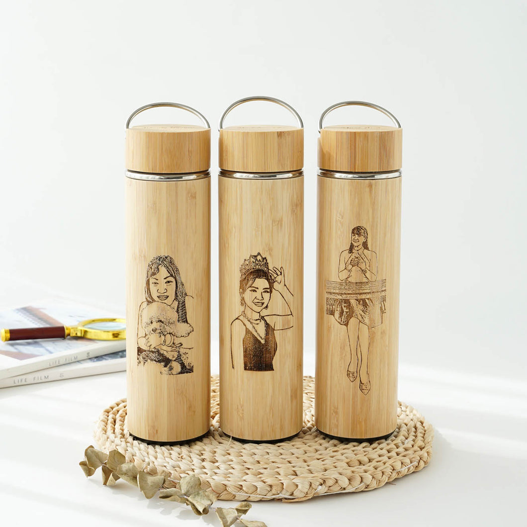 Personalized Bamboo Thermal Flask