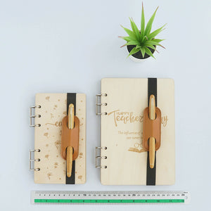 Notebook and Gel Pen with Leather Holder Set